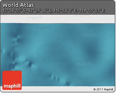 Satellite 3D Map of the Area around 42° 44' 20" S, 117° 22' 30" E