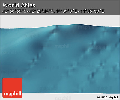 Satellite 3D Map of the Area around 42° 44' 20" S, 11° 7' 30" E