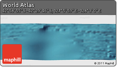 Satellite Panoramic Map of the Area around 42° 44' 20" S, 127° 34' 30" E