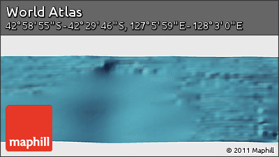 Satellite Panoramic Map of the Area around 42° 44' 20" S, 127° 34' 30" E