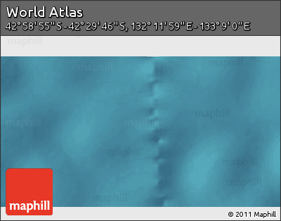 Satellite 3D Map of the Area around 42° 44' 20" S, 132° 40' 30" E