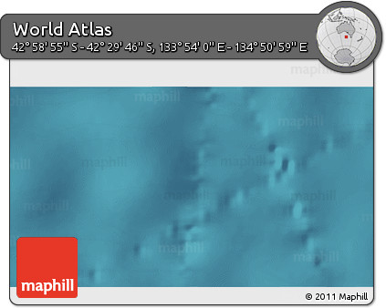 Satellite 3D Map of the Area around 42° 44' 20" S, 134° 22' 30" E