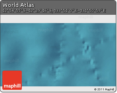 Satellite 3D Map of the Area around 42° 44' 20" S, 134° 22' 30" E