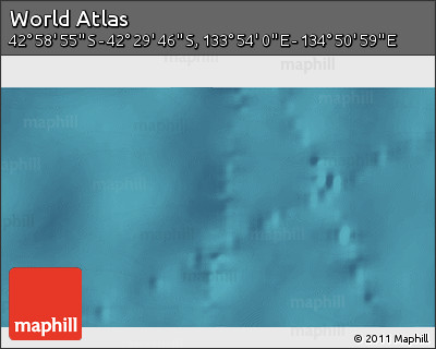 Satellite 3D Map of the Area around 42° 44' 20" S, 134° 22' 30" E