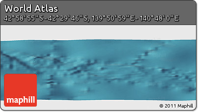 Satellite Panoramic Map of the Area around 42° 44' 20" S, 140° 19' 29" E