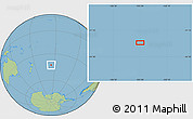 Savanna Style Location Map of the area around 42° 44' 20" S, 155° 28' 29" W
