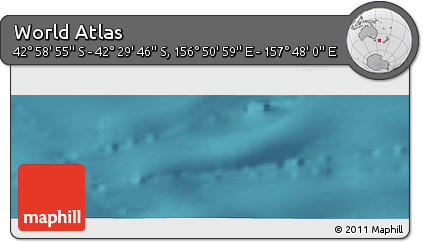 Satellite Panoramic Map of the Area around 42° 44' 20" S, 157° 19' 29" E