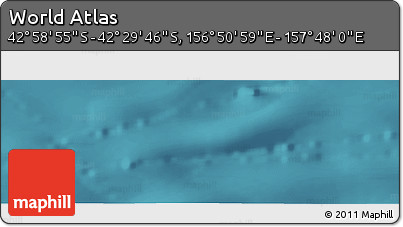 Satellite Panoramic Map of the Area around 42° 44' 20" S, 157° 19' 29" E