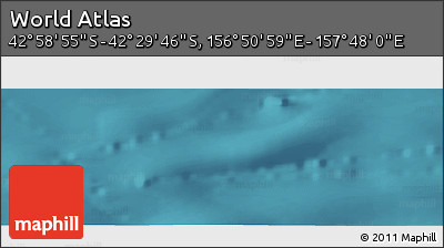 Satellite Panoramic Map of the Area around 42° 44' 20" S, 157° 19' 29" E