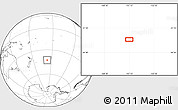 Blank Location Map of the area around 42° 44' 20" S, 157° 10' 30" W