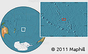 Satellite Location Map of the area around 42° 44' 20" S, 157° 10' 30" W