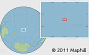 Savanna Style Location Map of the area around 42° 44' 20" S, 157° 10' 30" W