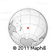 Outline Map of the Area around 42° 44' 20" S, 157° 10' 30" W, rectangular outline
