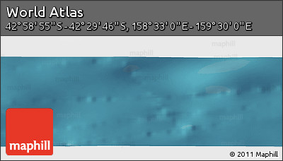 Satellite Panoramic Map of the Area around 42° 44' 20" S, 159° 1' 30" E