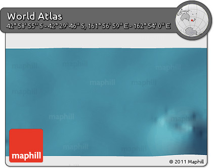 Satellite 3D Map of the Area around 42° 44' 20" S, 162° 25' 30" E