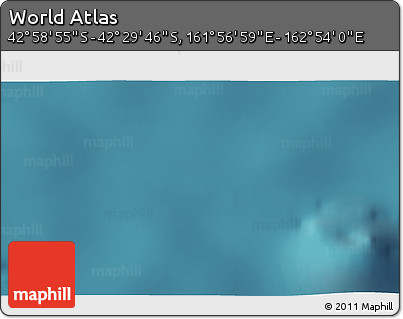 Satellite 3D Map of the Area around 42° 44' 20" S, 162° 25' 30" E