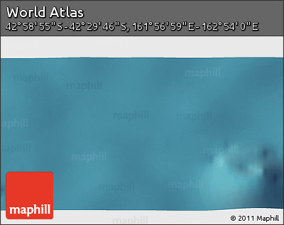Satellite 3D Map of the Area around 42° 44' 20" S, 162° 25' 30" E