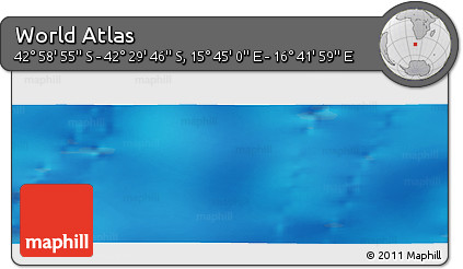 Physical Panoramic Map of the Area around 42° 44' 20" S, 16° 13' 30" E