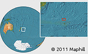 Satellite Location Map of the area around 42° 44' 20" S, 176° 43' 29" W