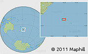 Savanna Style Location Map of the area around 42° 44' 20" S, 178° 25' 30" W