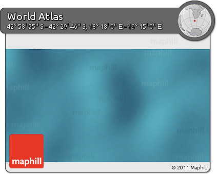 Satellite 3D Map of the Area around 42° 44' 20" S, 18° 46' 29" E