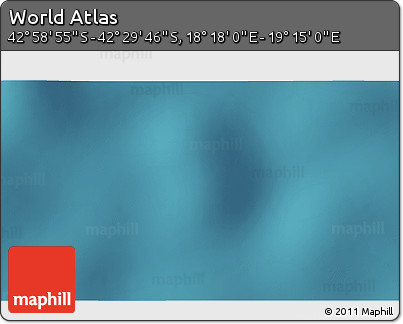Satellite 3D Map of the Area around 42° 44' 20" S, 18° 46' 29" E