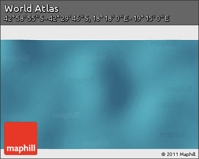 Satellite 3D Map of the Area around 42° 44' 20" S, 18° 46' 29" E