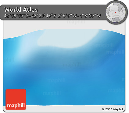 Physical 3D Map of the Area around 42° 44' 20" S, 1° 37' 30" W