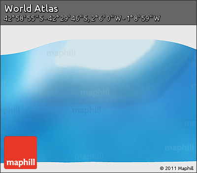 Physical 3D Map of the Area around 42° 44' 20" S, 1° 37' 30" W