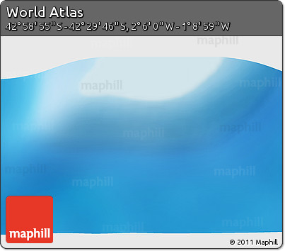 Physical 3D Map of the Area around 42° 44' 20" S, 1° 37' 30" W