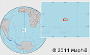 Gray Location Map of the area around 42° 44' 20" S, 1° 37' 30" W