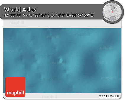 Satellite 3D Map of the Area around 42° 44' 20" S, 20° 28' 30" E