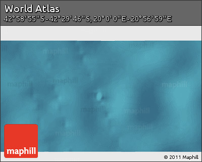 Satellite 3D Map of the Area around 42° 44' 20" S, 20° 28' 30" E