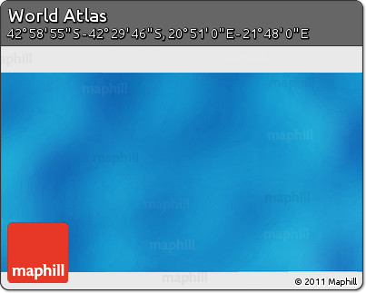 Shaded Relief 3D Map of the Area around 42° 44' 20" S, 21° 19' 30" E