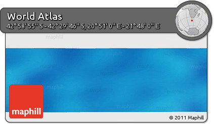 Physical Panoramic Map of the Area around 42° 44' 20" S, 21° 19' 30" E