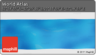 Physical Panoramic Map of the Area around 42° 44' 20" S, 22° 10' 29" E