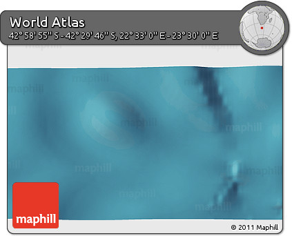 Satellite 3D Map of the Area around 42° 44' 20" S, 23° 1' 29" E