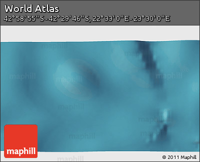 Satellite 3D Map of the Area around 42° 44' 20" S, 23° 1' 29" E