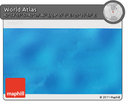 Physical 3D Map of the Area around 42° 44' 20" S, 24° 43' 30" E