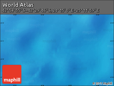 Physical Map of the Area around 42° 44' 20" S, 24° 43' 30" E