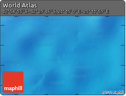 Physical Map of the Area around 42° 44' 20" S, 24° 43' 30" E