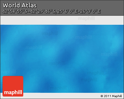 Physical 3D Map of the Area around 42° 44' 20" S, 25° 34' 30" E