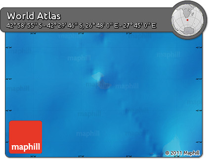 Physical Map of the Area around 42° 44' 20" S, 27° 16' 29" E