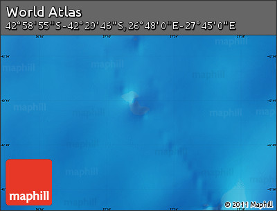 Physical Map of the Area around 42° 44' 20" S, 27° 16' 29" E