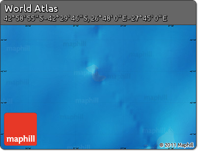 Physical Map of the Area around 42° 44' 20" S, 27° 16' 29" E