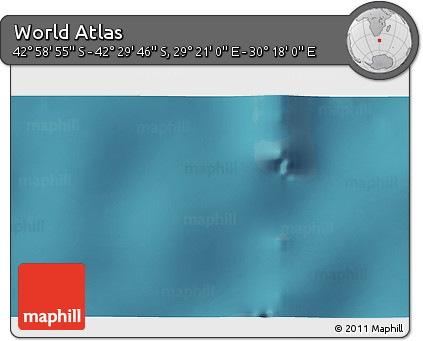 Satellite 3D Map of the Area around 42° 44' 20" S, 29° 49' 30" E