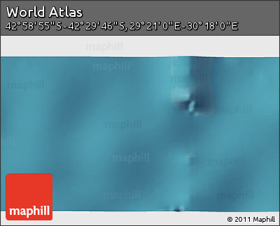 Satellite 3D Map of the Area around 42° 44' 20" S, 29° 49' 30" E