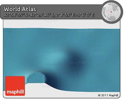 Satellite 3D Map of the Area around 42° 44' 20" S, 2° 37' 30" E