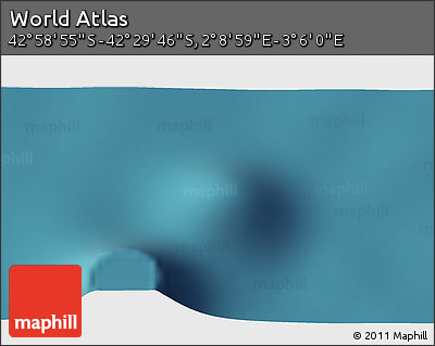 Satellite 3D Map of the Area around 42° 44' 20" S, 2° 37' 30" E