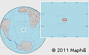 Gray Location Map of the area around 42° 44' 20" S, 2° 28' 30" W